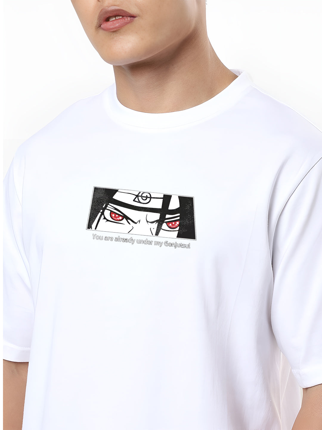 Angerhood Men Oversized Soso Dade Printed Cotton T-Shirt