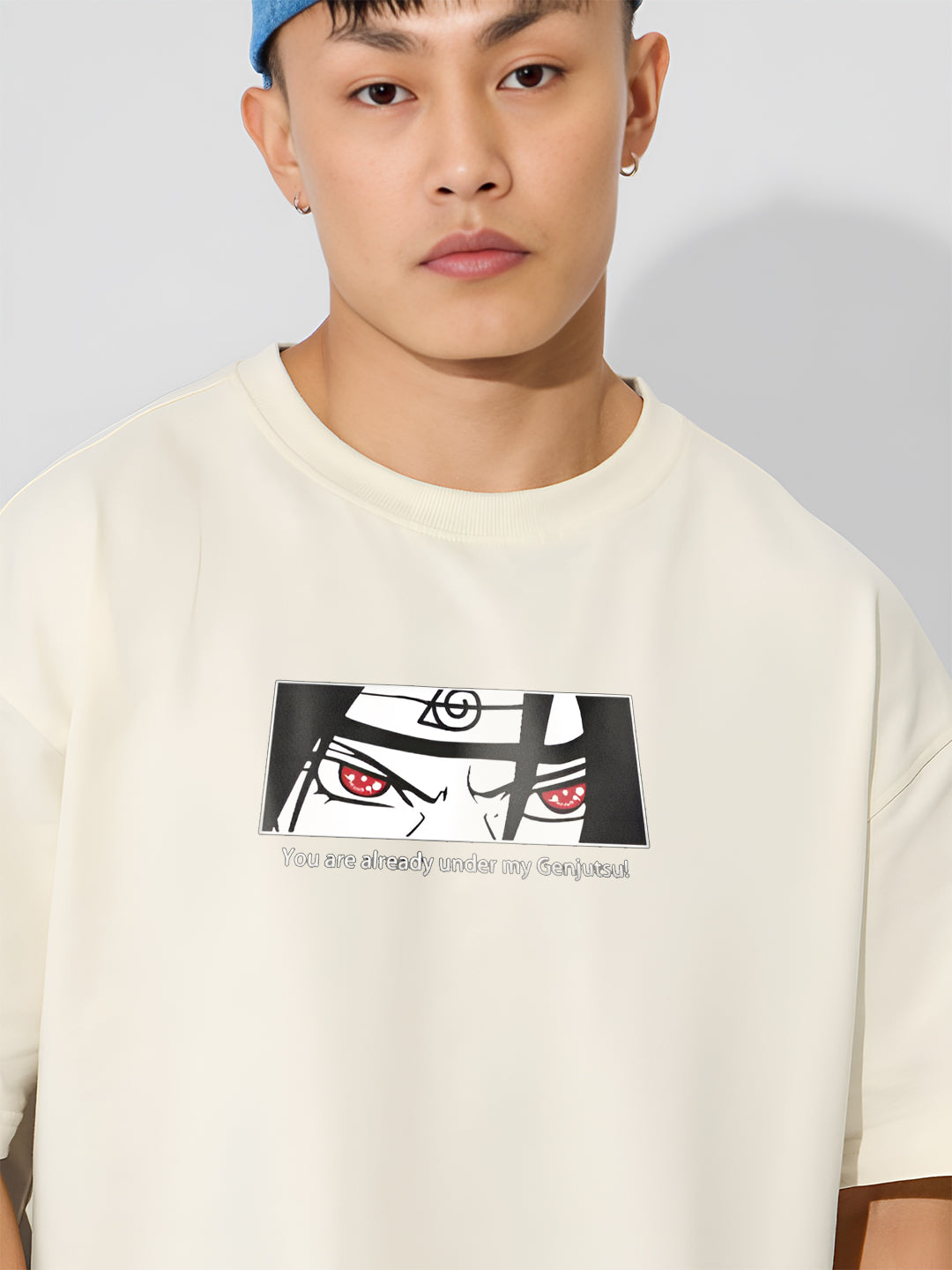 Angerhood Men Oversized Soso Dade Printed Cotton T-Shirt
