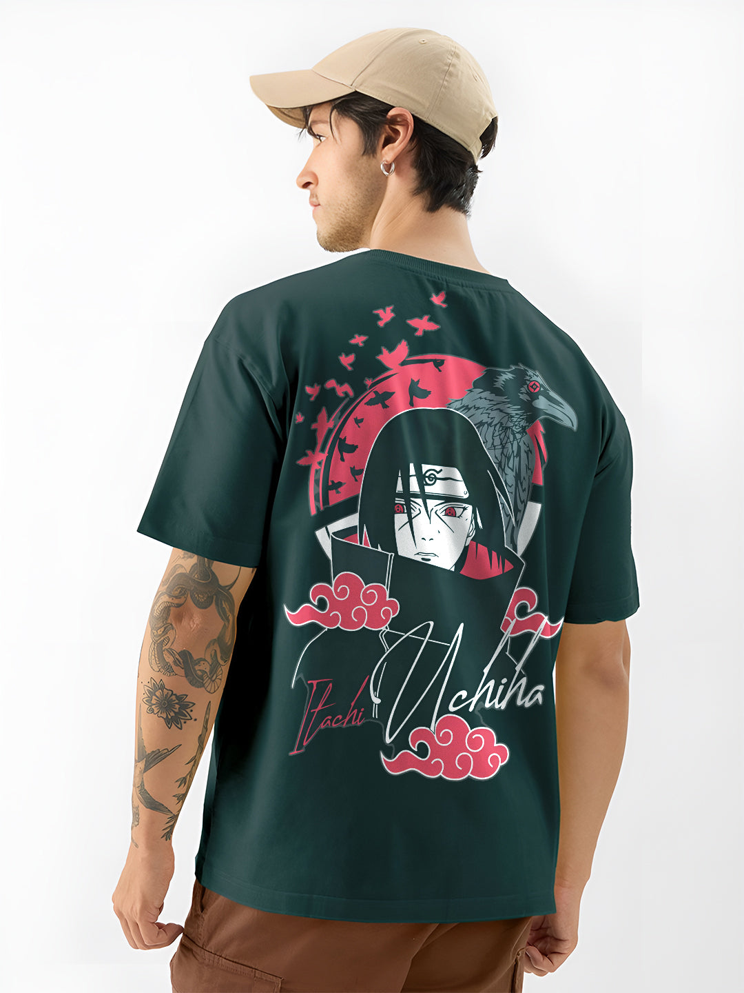 Angerhood Men Oversized Soso Dade Printed Cotton T-Shirt