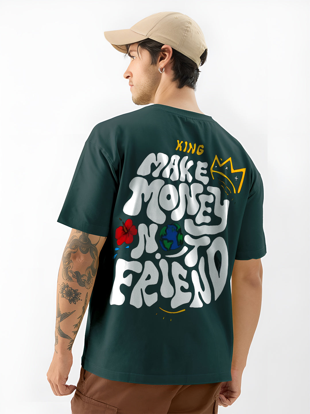 “Make Money Not Friends” Oversized Cotton T-Shirt
