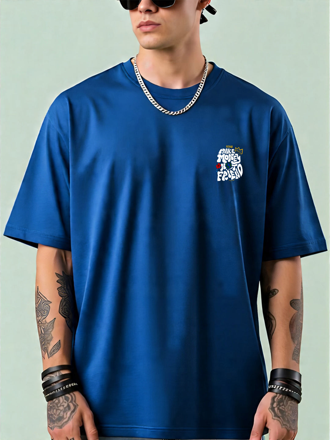 “Make Money Not Friends” Oversized Cotton T-Shirt