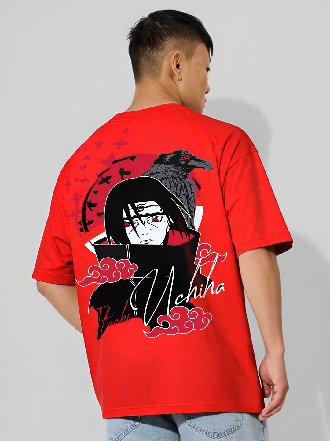 Angerhood Men Oversized Soso Dade Printed Cotton T-Shirt
