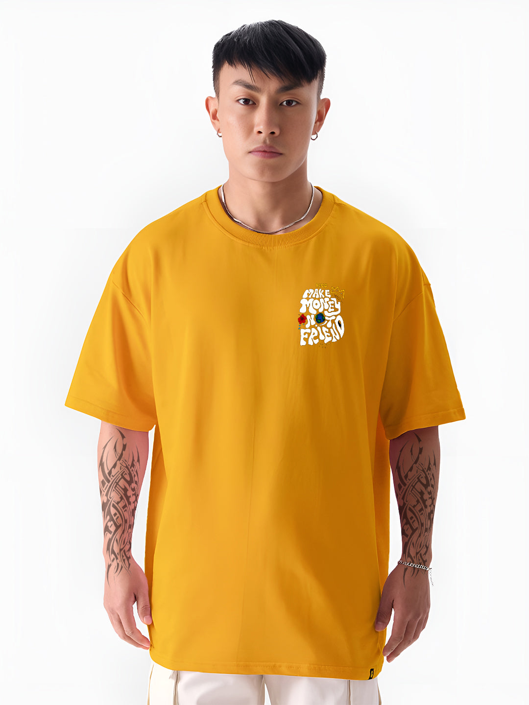 “Make Money Not Friends” Oversized Cotton T-Shirt