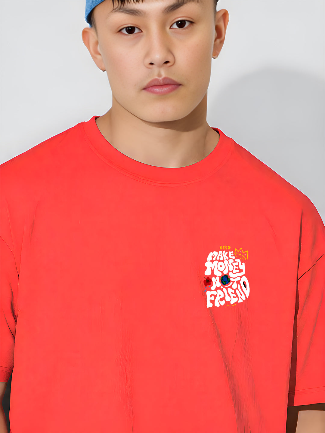 “Make Money Not Friends” Oversized Cotton T-Shirt