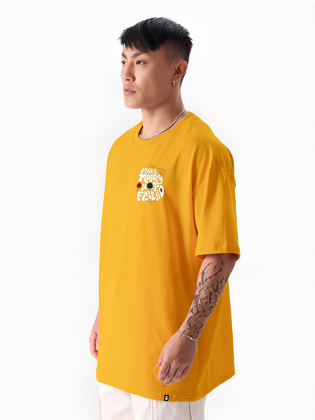 “Make Money Not Friends” Oversized Cotton T-Shirt