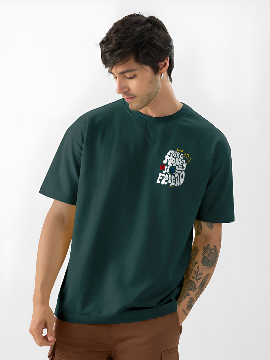 “Make Money Not Friends” Oversized Cotton T-Shirt