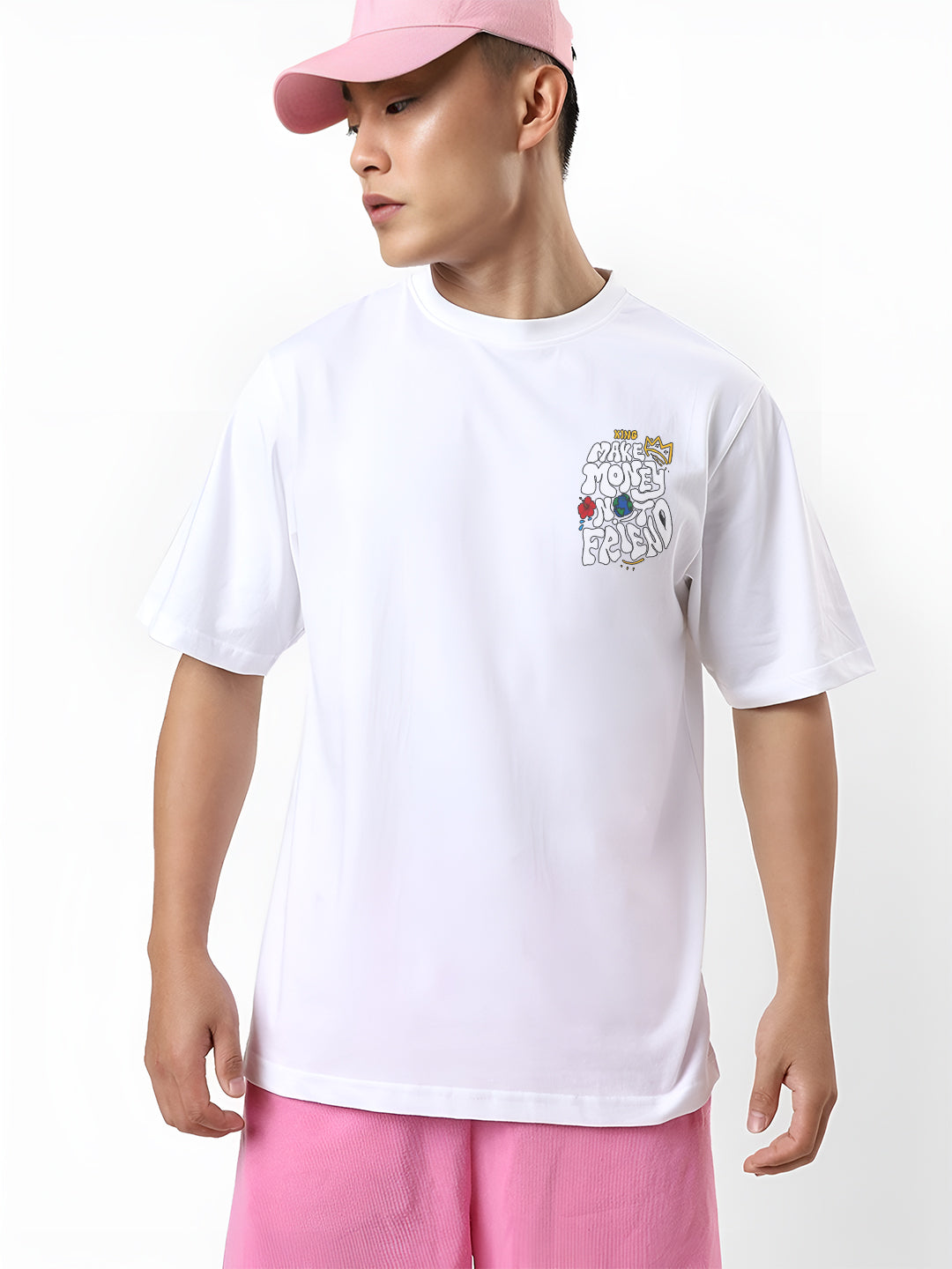 “Make Money Not Friends” Oversized Cotton T-Shirt