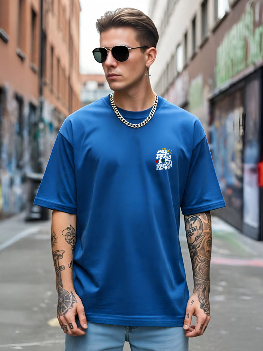 “Make Money Not Friends” Oversized Cotton T-Shirt