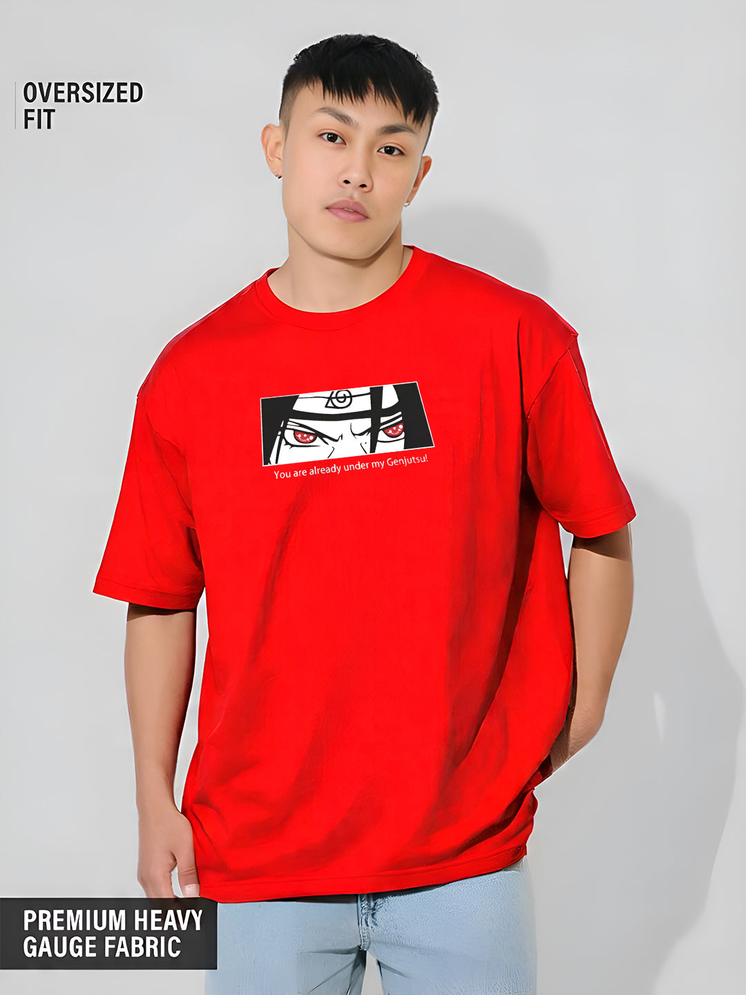 Angerhood Men Oversized Soso Dade Printed Cotton T-Shirt