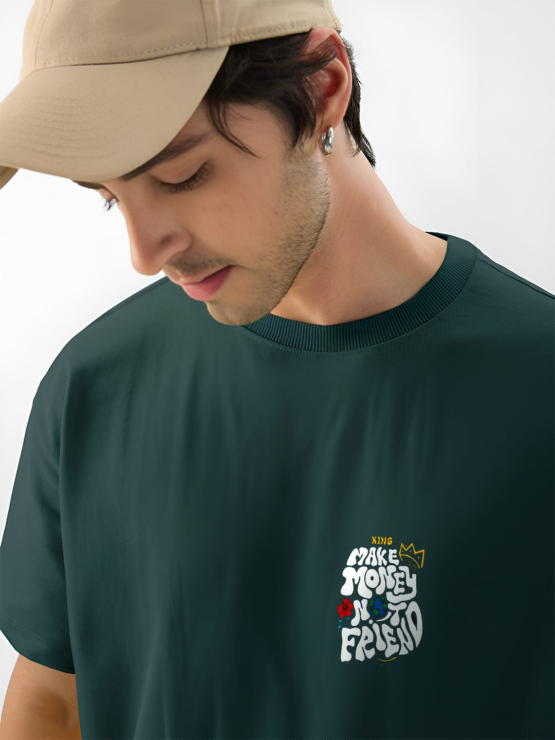 “Make Money Not Friends” Oversized Cotton T-Shirt