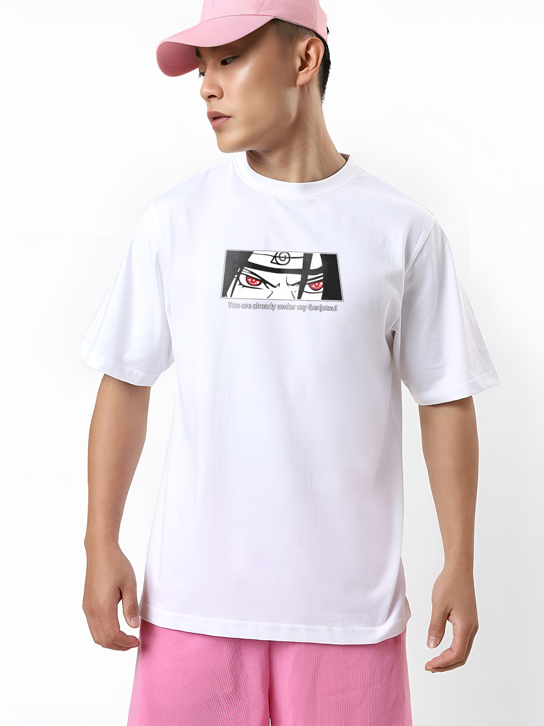 Angerhood Men Oversized Soso Dade Printed Cotton T-Shirt