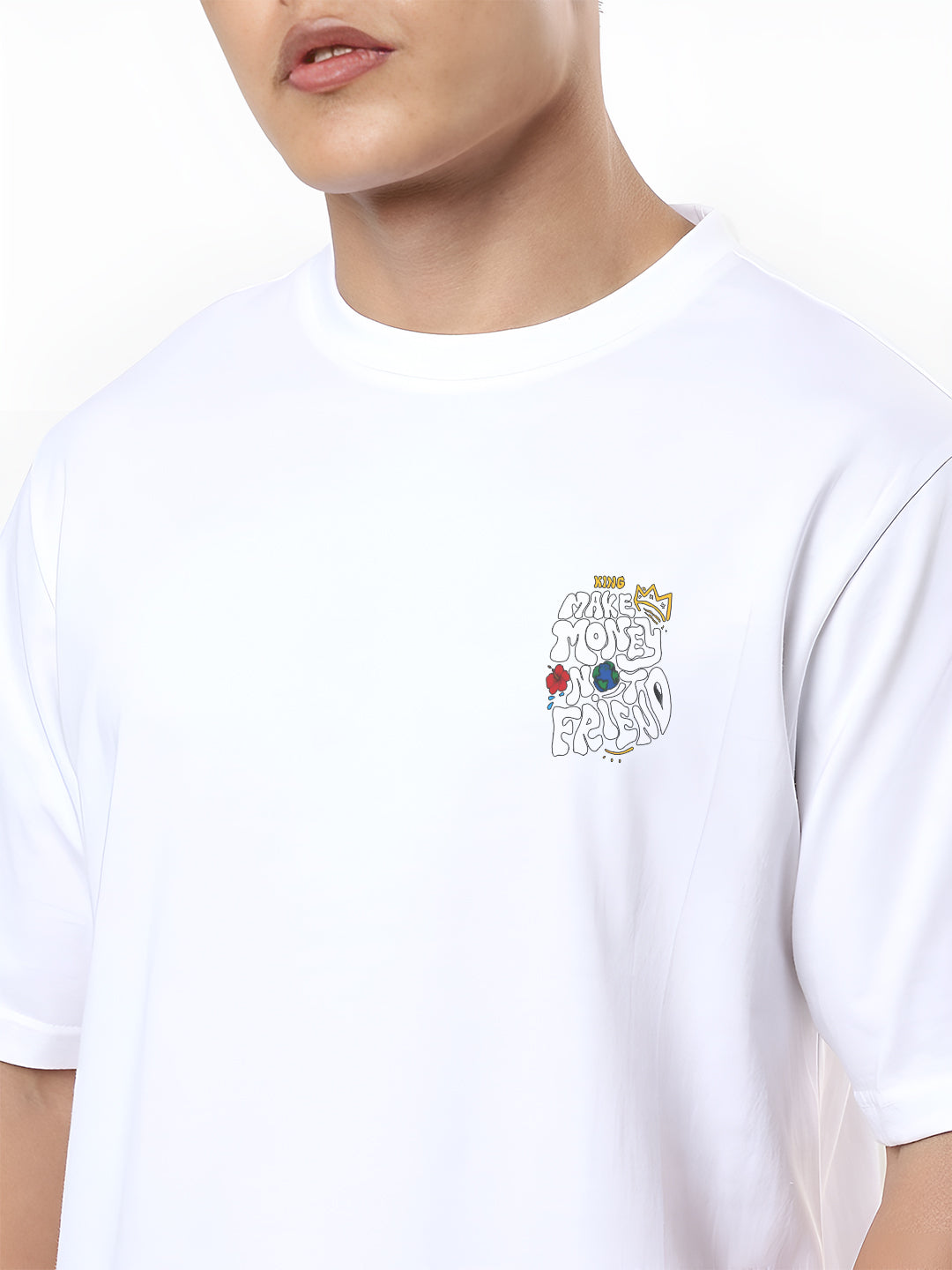 “Make Money Not Friends” Oversized Cotton T-Shirt