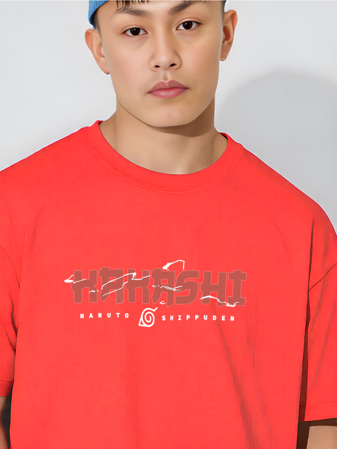 Oversized Kakashi Graphic T-shirt Print