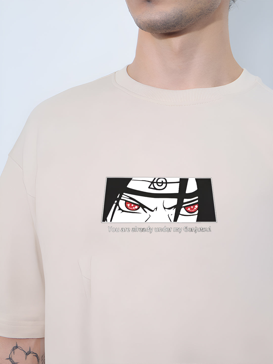 Angerhood Men Oversized Soso Dade Printed Cotton T-Shirt