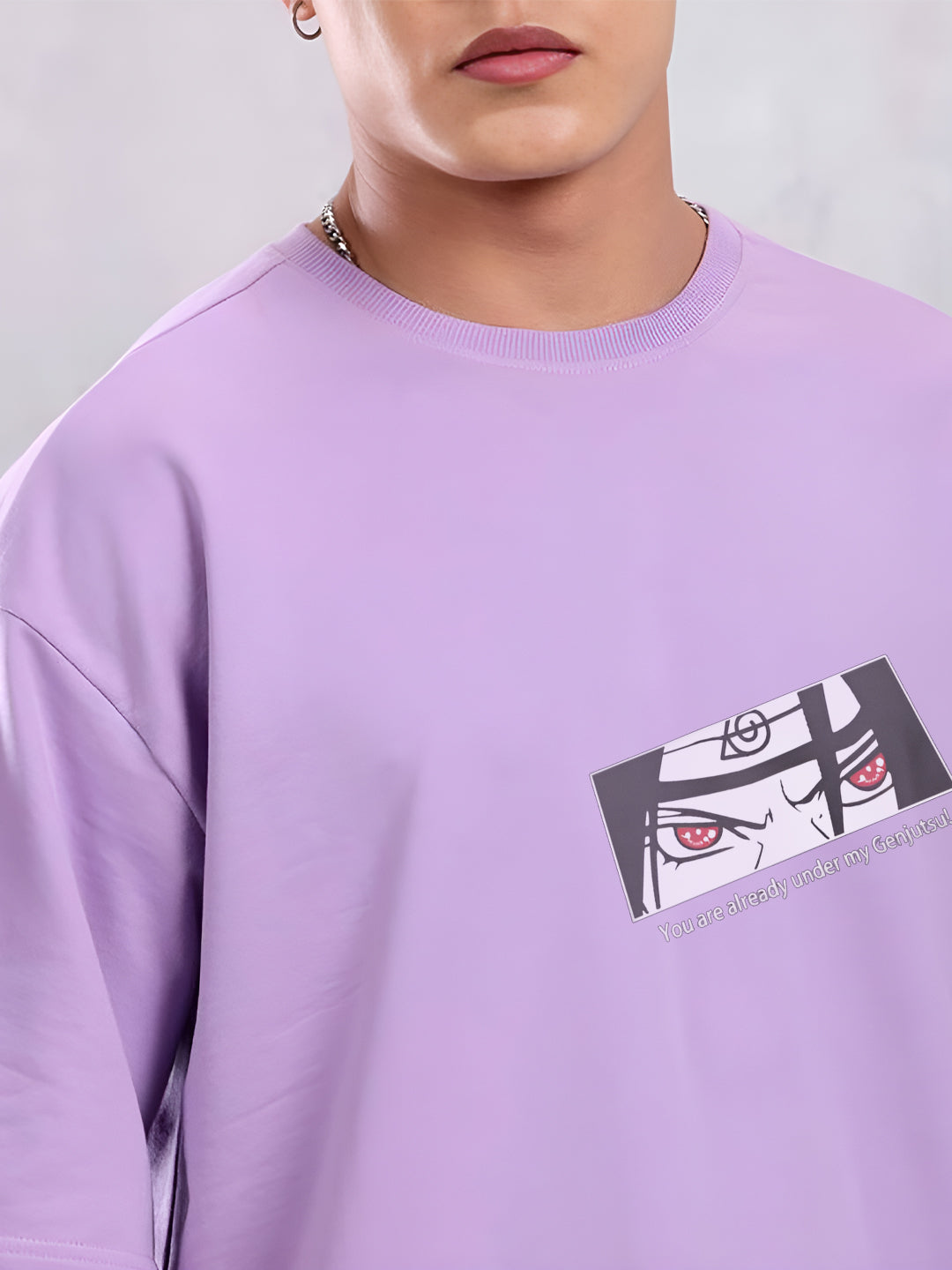 Angerhood Men Oversized Soso Dade Printed Cotton T-Shirt