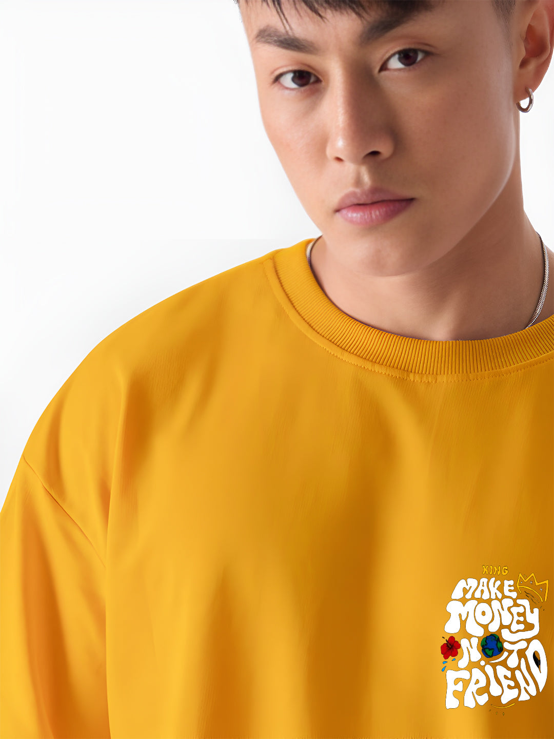 “Make Money Not Friends” Oversized Cotton T-Shirt
