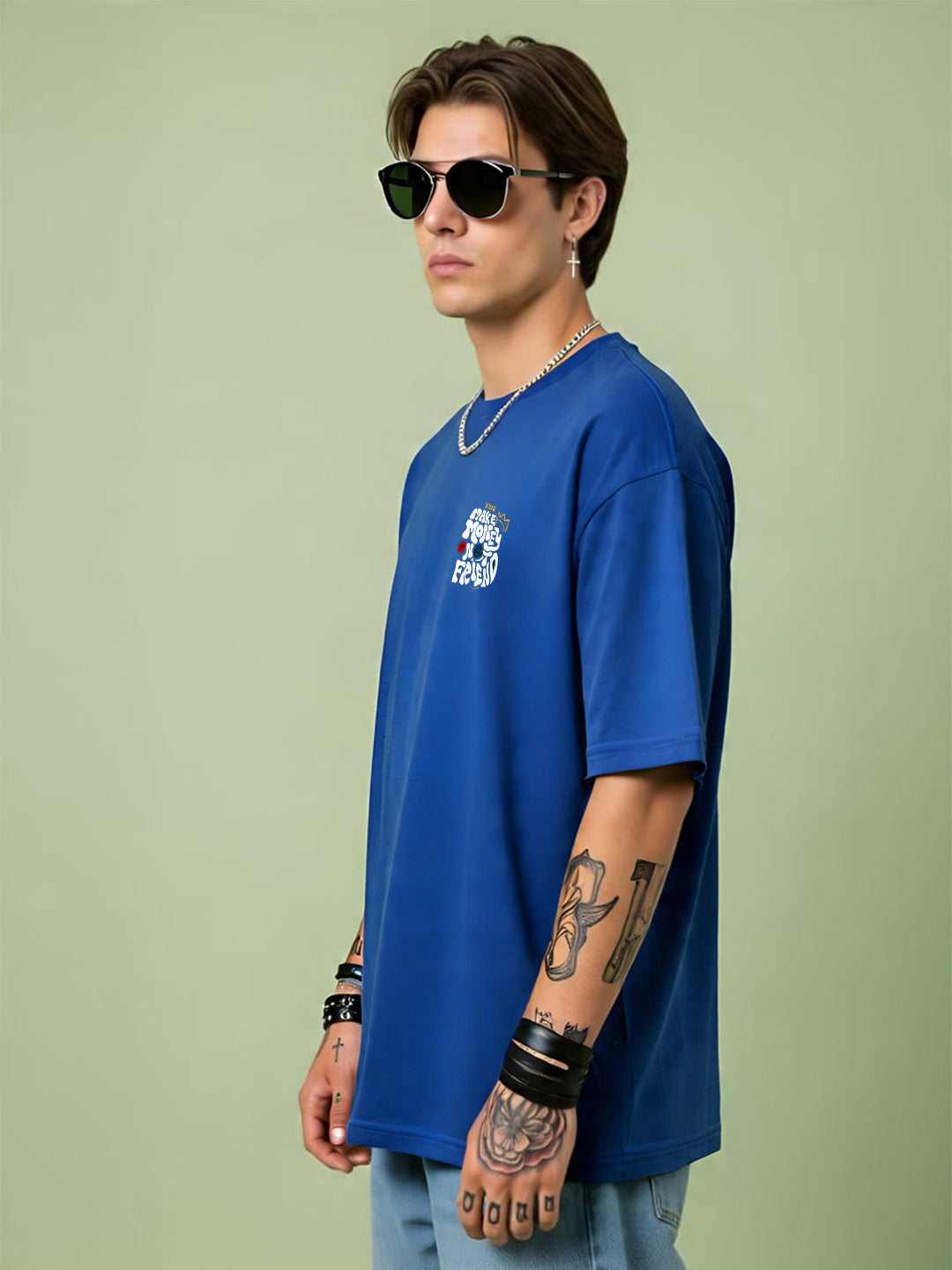 “Make Money Not Friends” Oversized Cotton T-Shirt