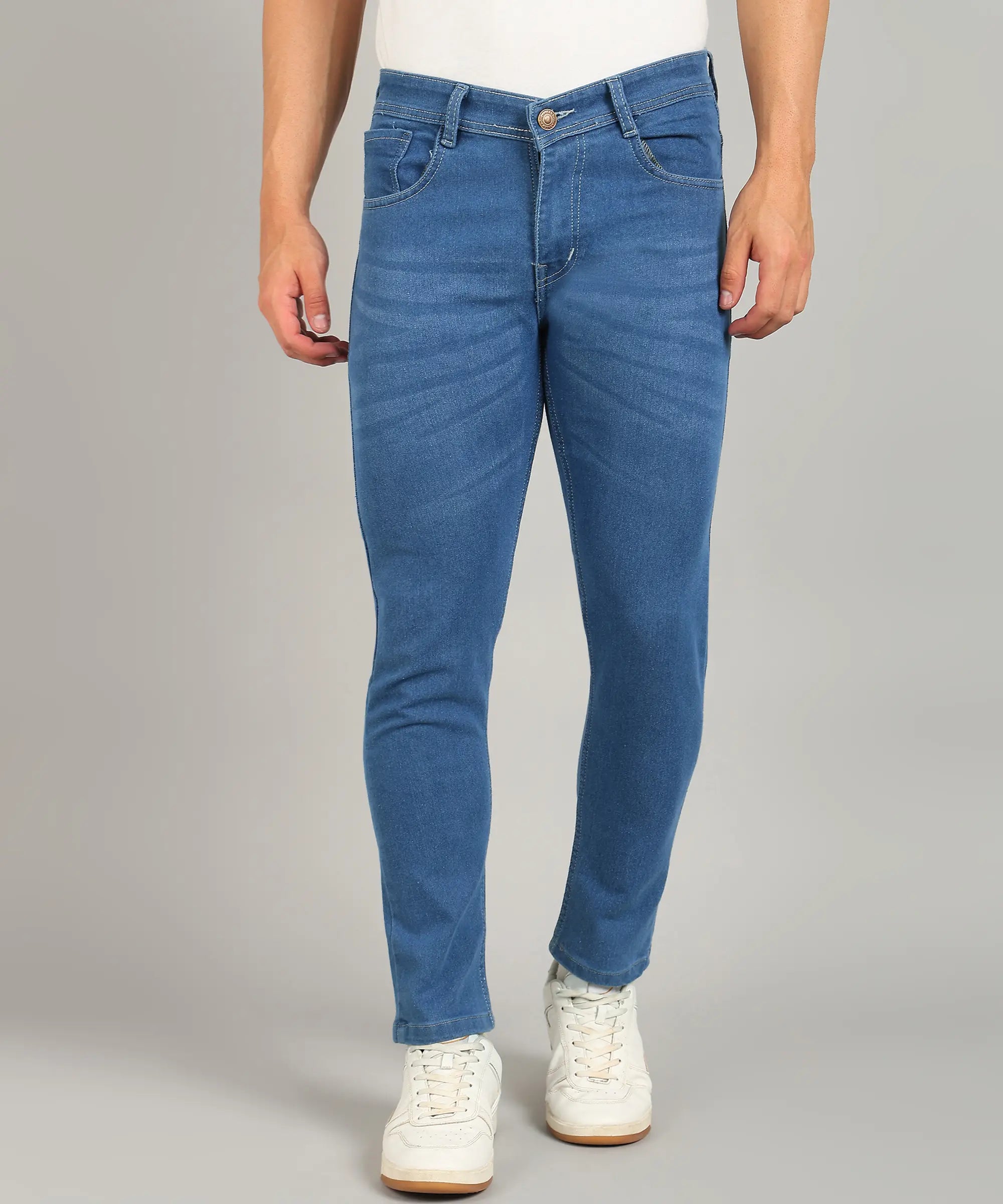 ANGERHOOD Relaxed Fit Men Blue Jeans