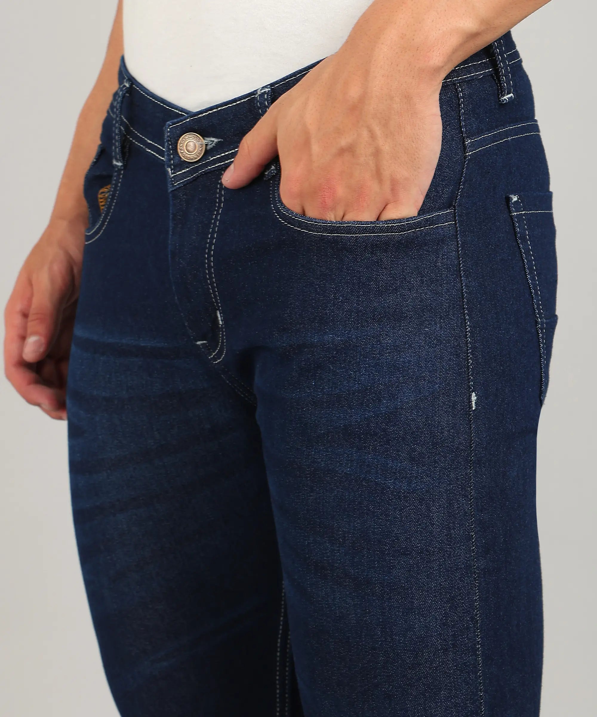 ANGERHOOD Relaxed Fit Men Blue Jeans