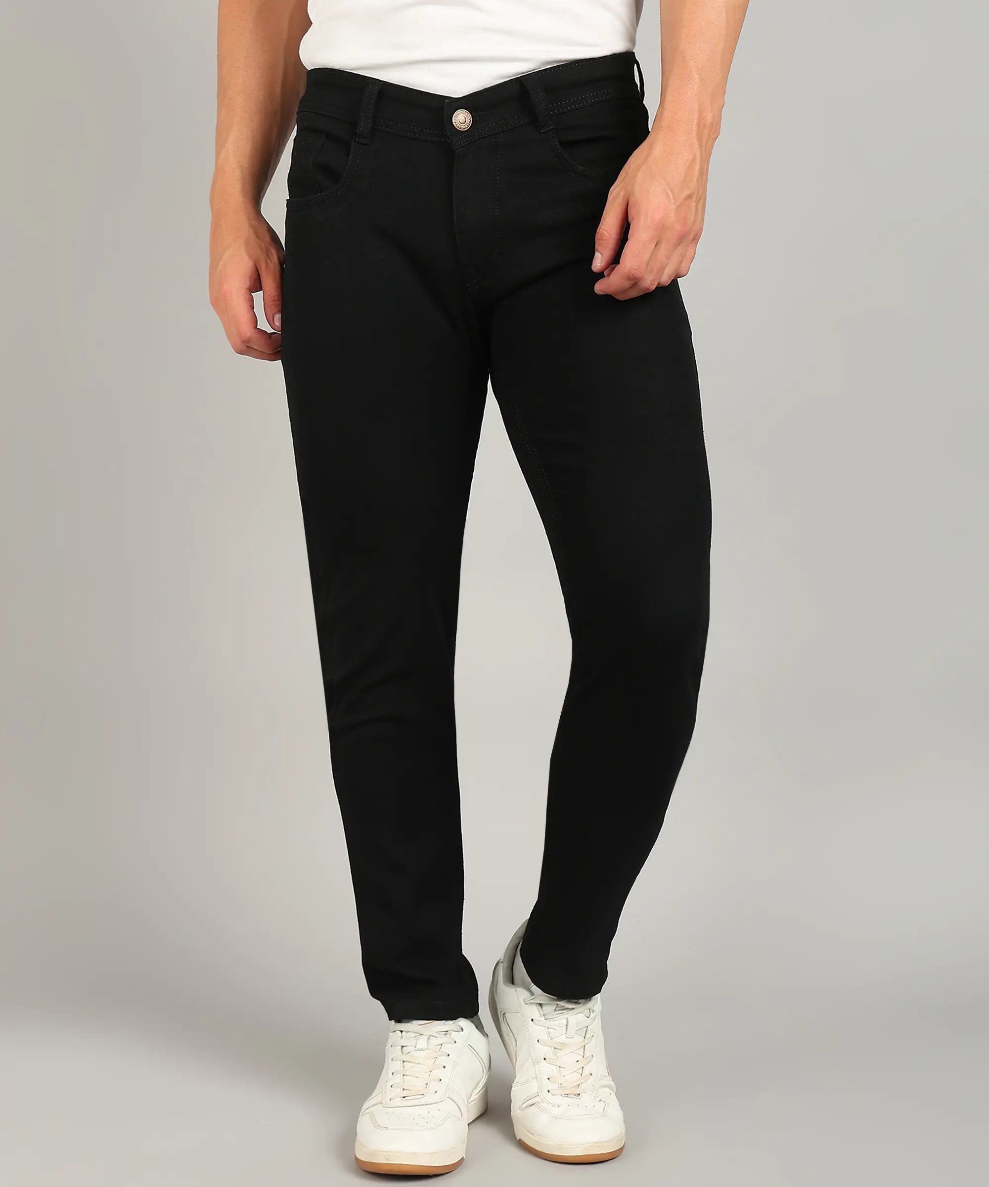 ANGERHOOD Relaxed Fit Men Black Jeans