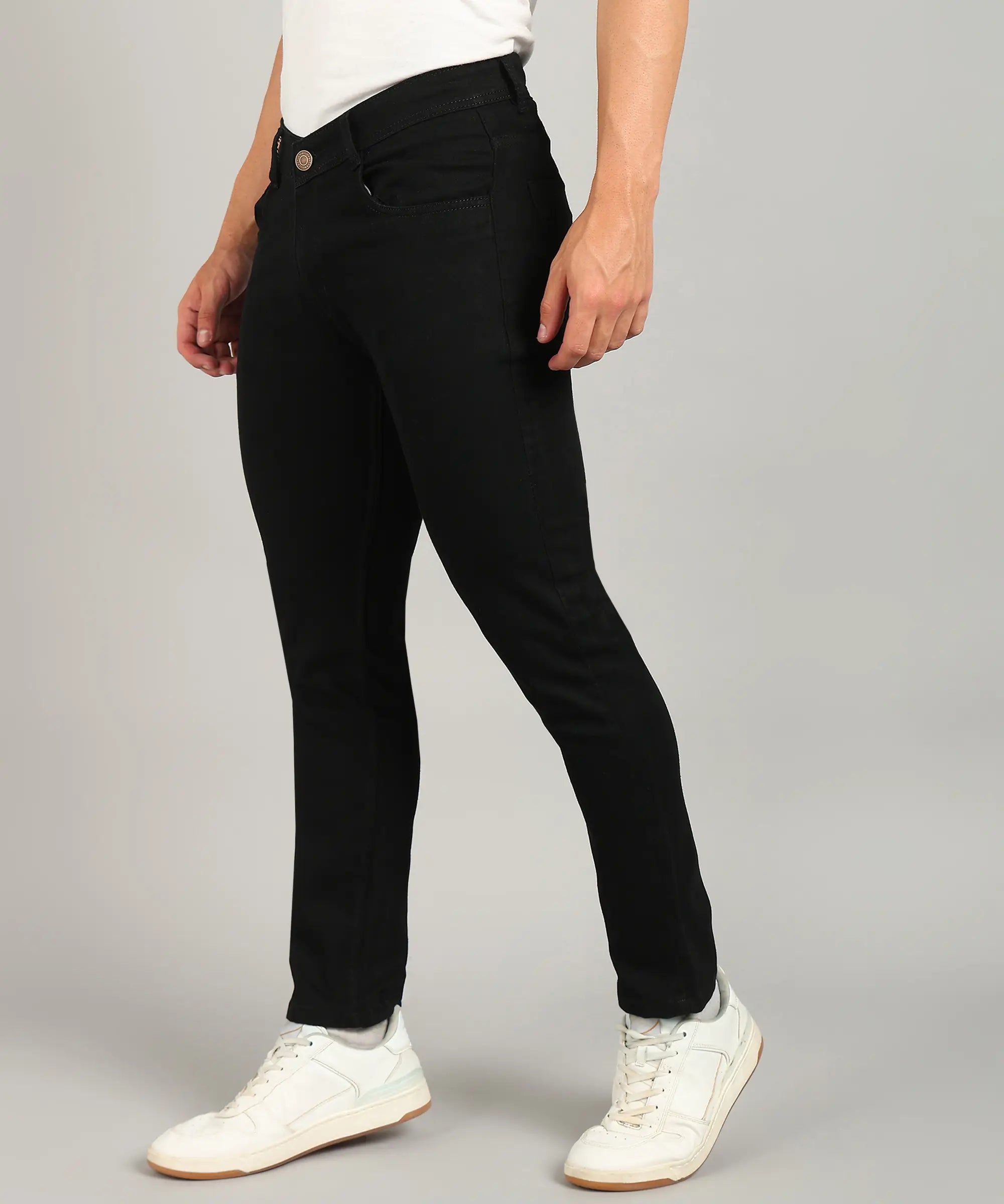 ANGERHOOD Relaxed Fit Men Black Jeans