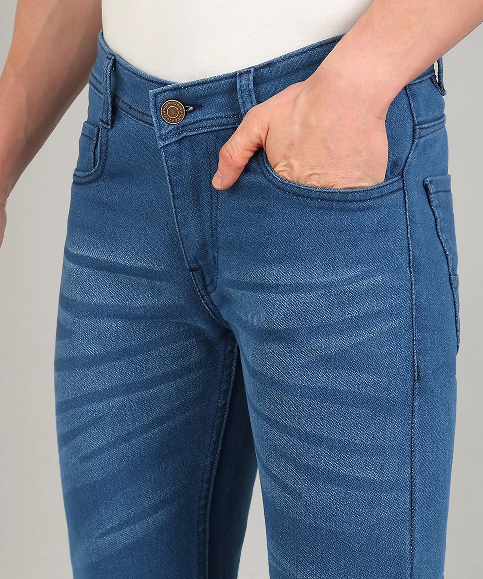 ANGERHOOD Relaxed Fit Men Blue Jeans