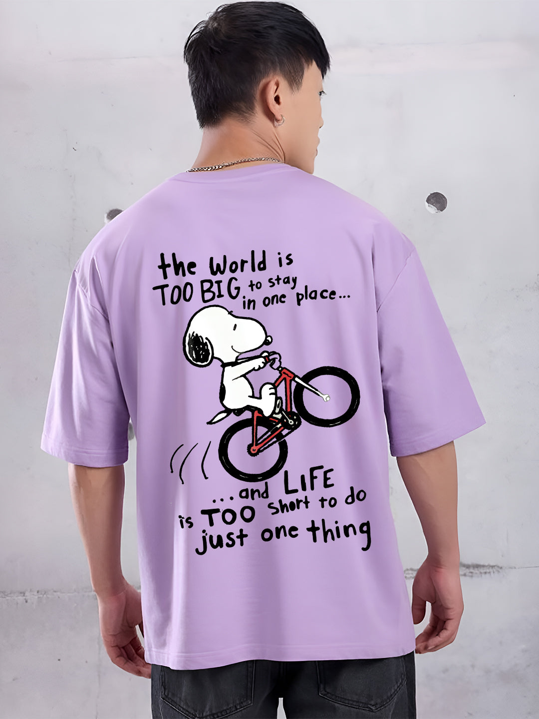 Snoopy Bicycle Oversized  T-shirt