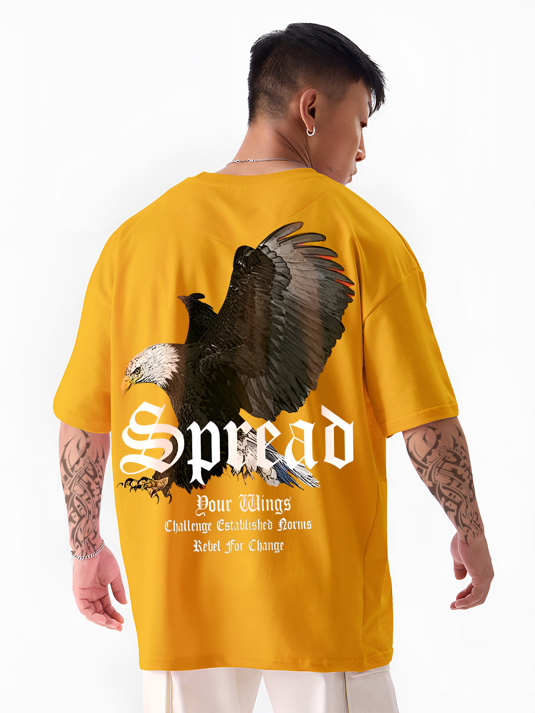 "Spread Your Wings – Rebel Spirit Eagle Oversized T-Shirt"