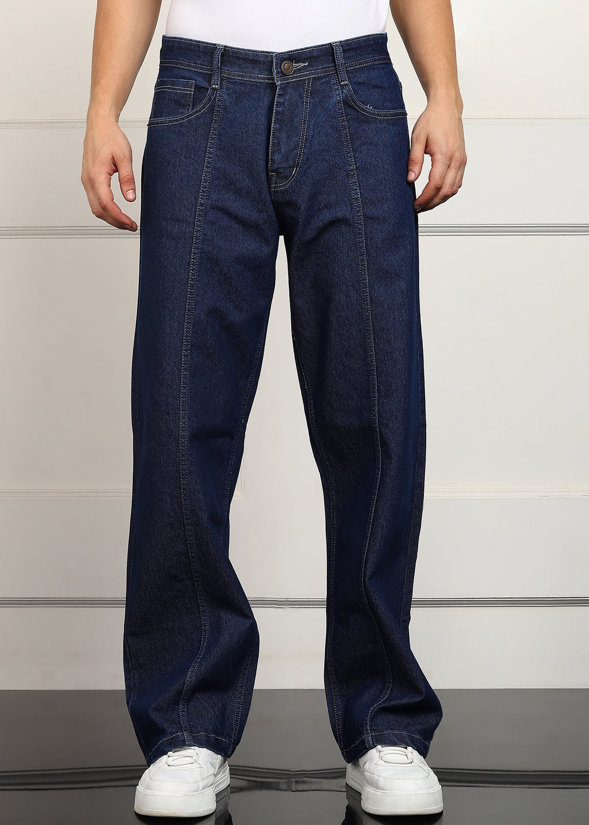 ANGERHOOD Loose Fit Men Dark Blue  Jeans