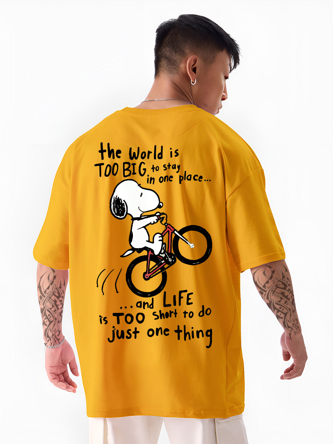 Snoopy Bicycle Oversized  T-shirt