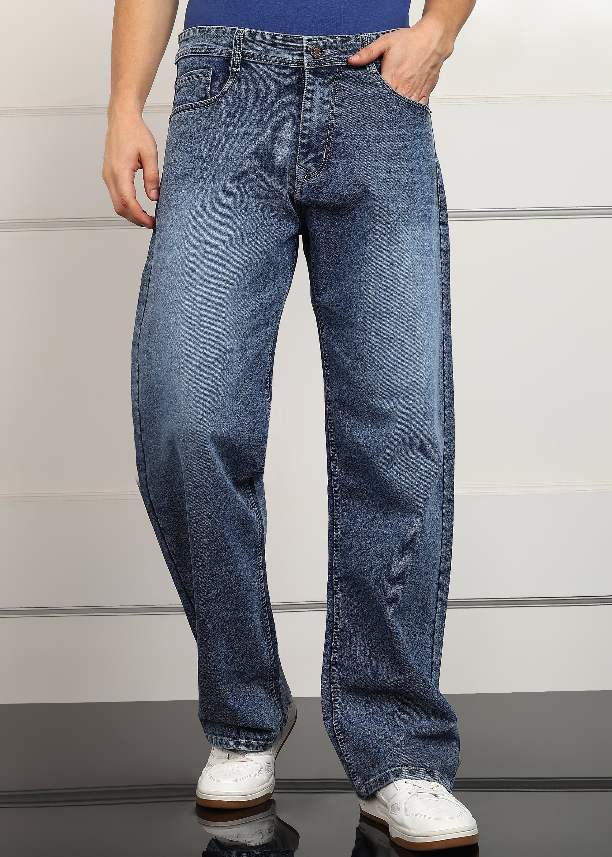 ANGERHOOD Loose Fit Men Blue  Jeans