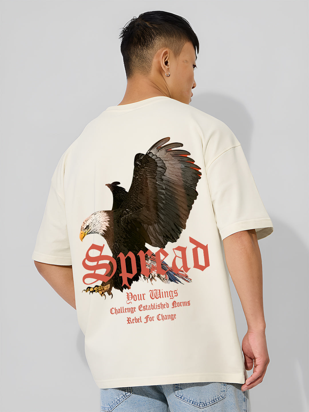 "Spread Your Wings – Rebel Spirit Eagle Oversized T-Shirt"