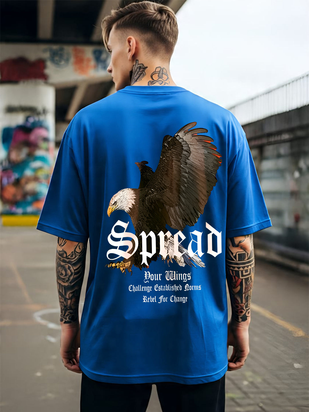 "Spread Your Wings – Rebel Spirit Eagle Oversized T-Shirt"