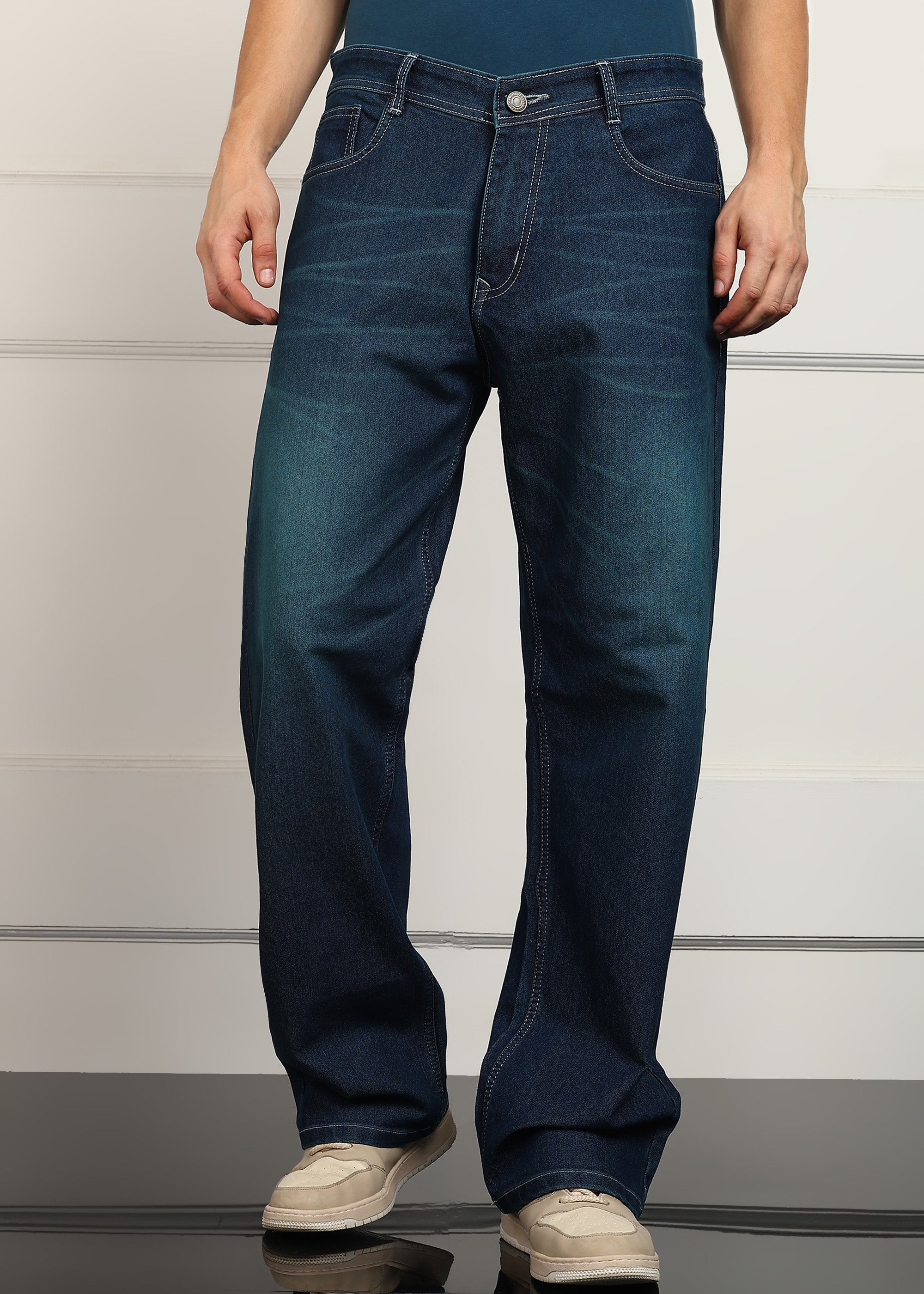 ANGERHOOD Loose Fit Men Blue  Jeans