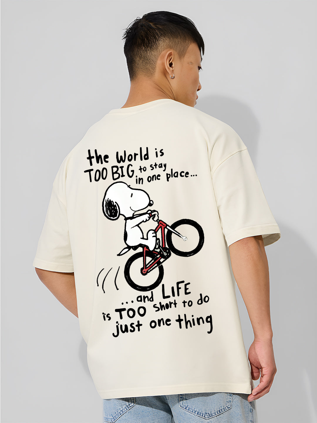 Snoopy Bicycle Oversized  T-shirt