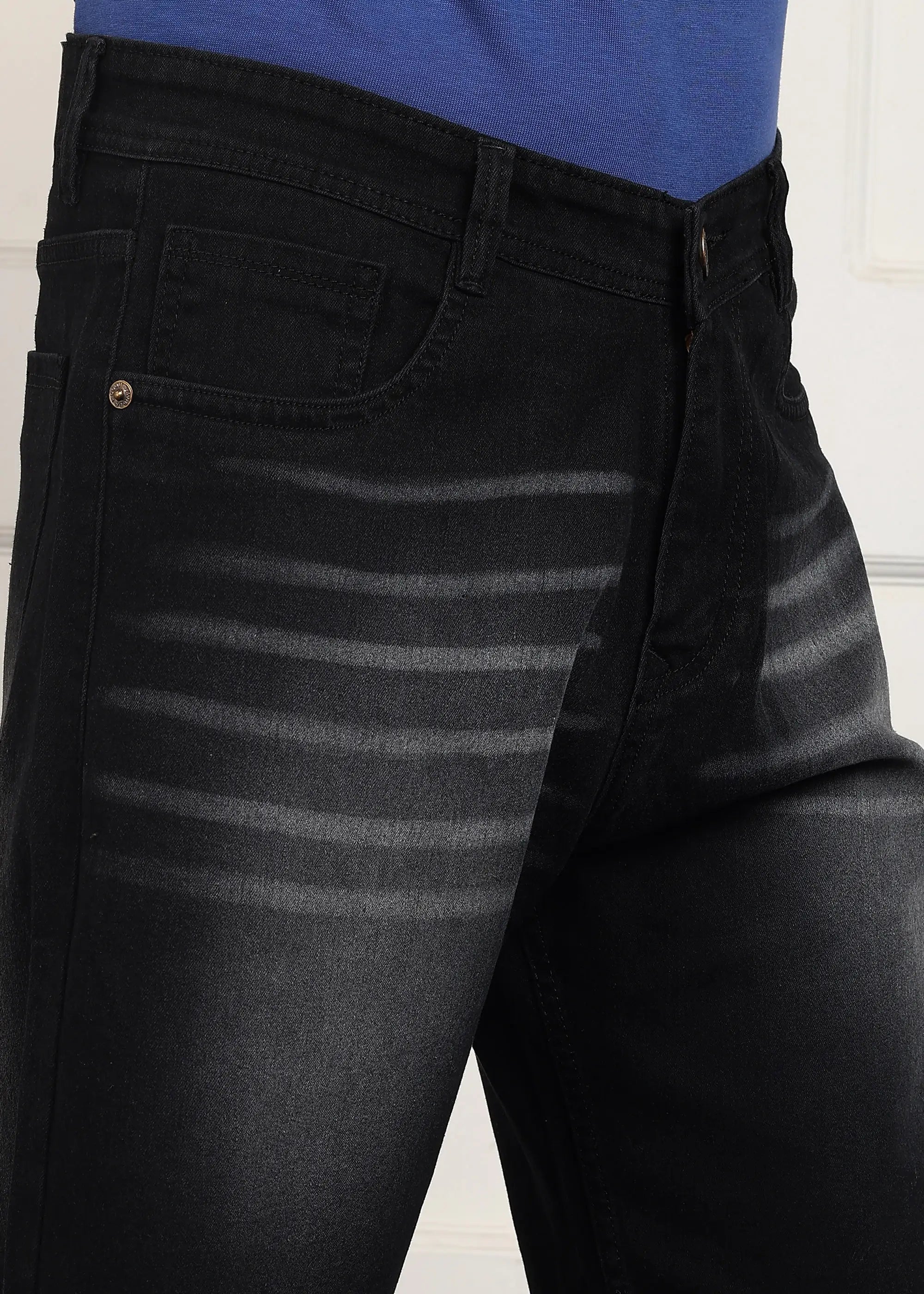 ANGERHOOD Solid Men Denim Dark Grey Baggy Shorts