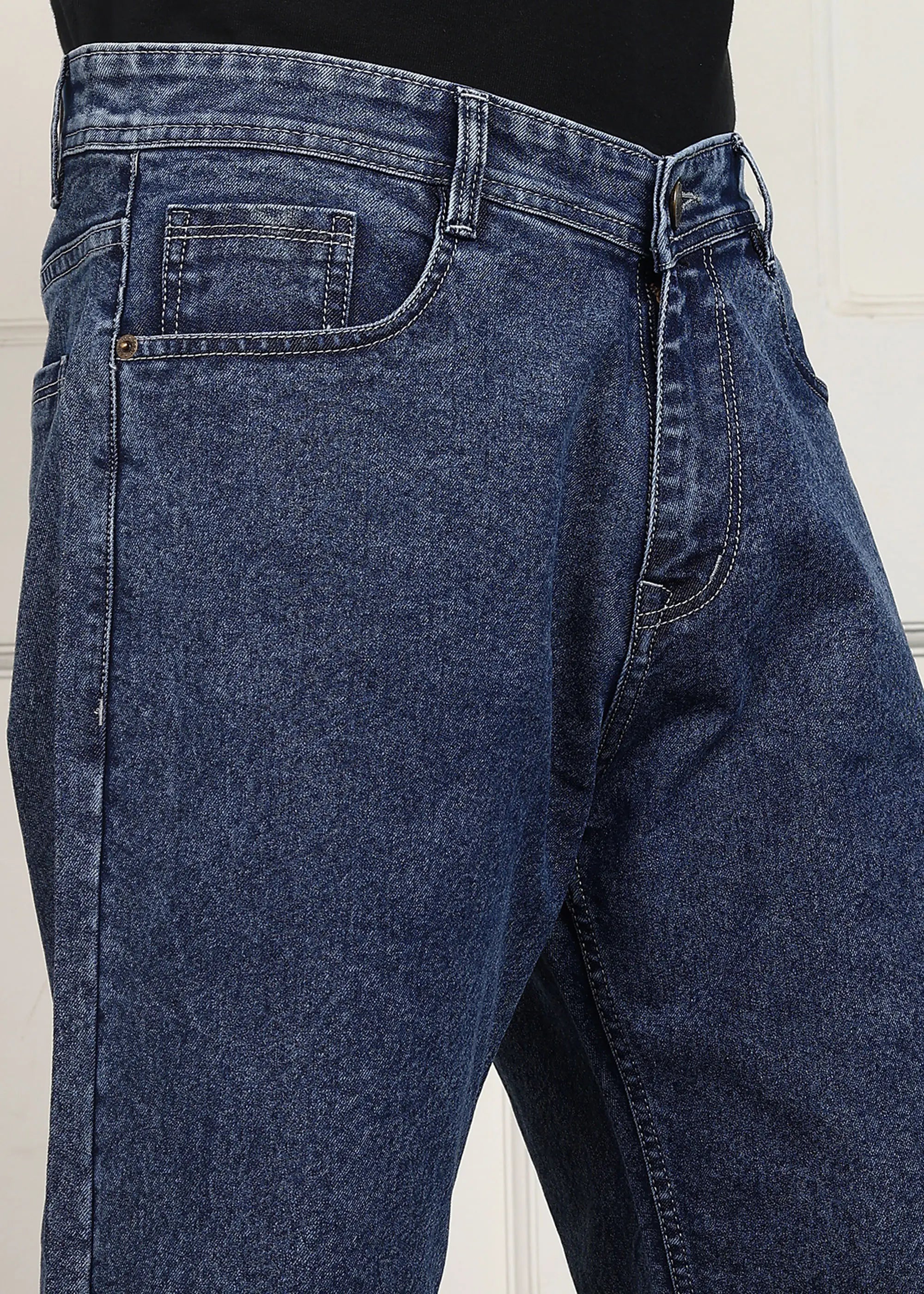 ANGERHOOD Solid Men Denim Dark Blue Baggy Shorts