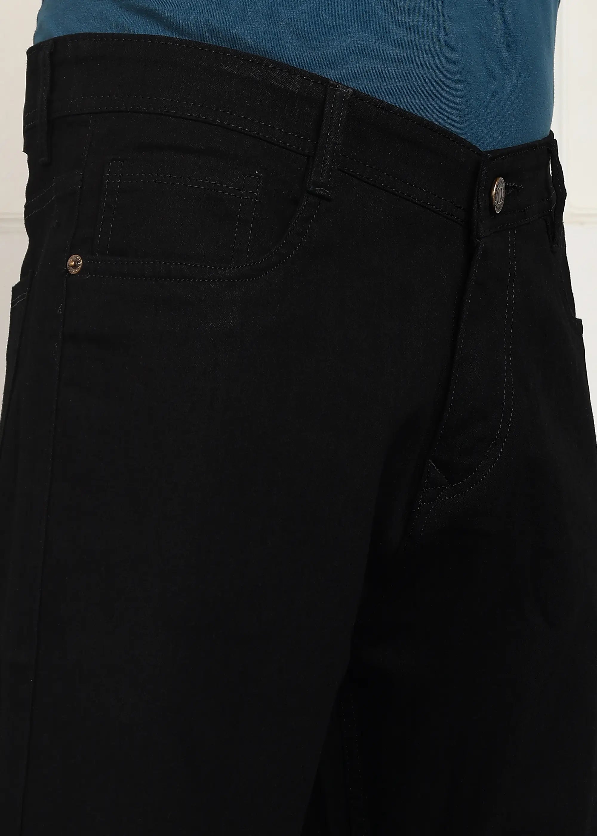 ANGERHOOD Solid Men Denim Black Baggy Shorts