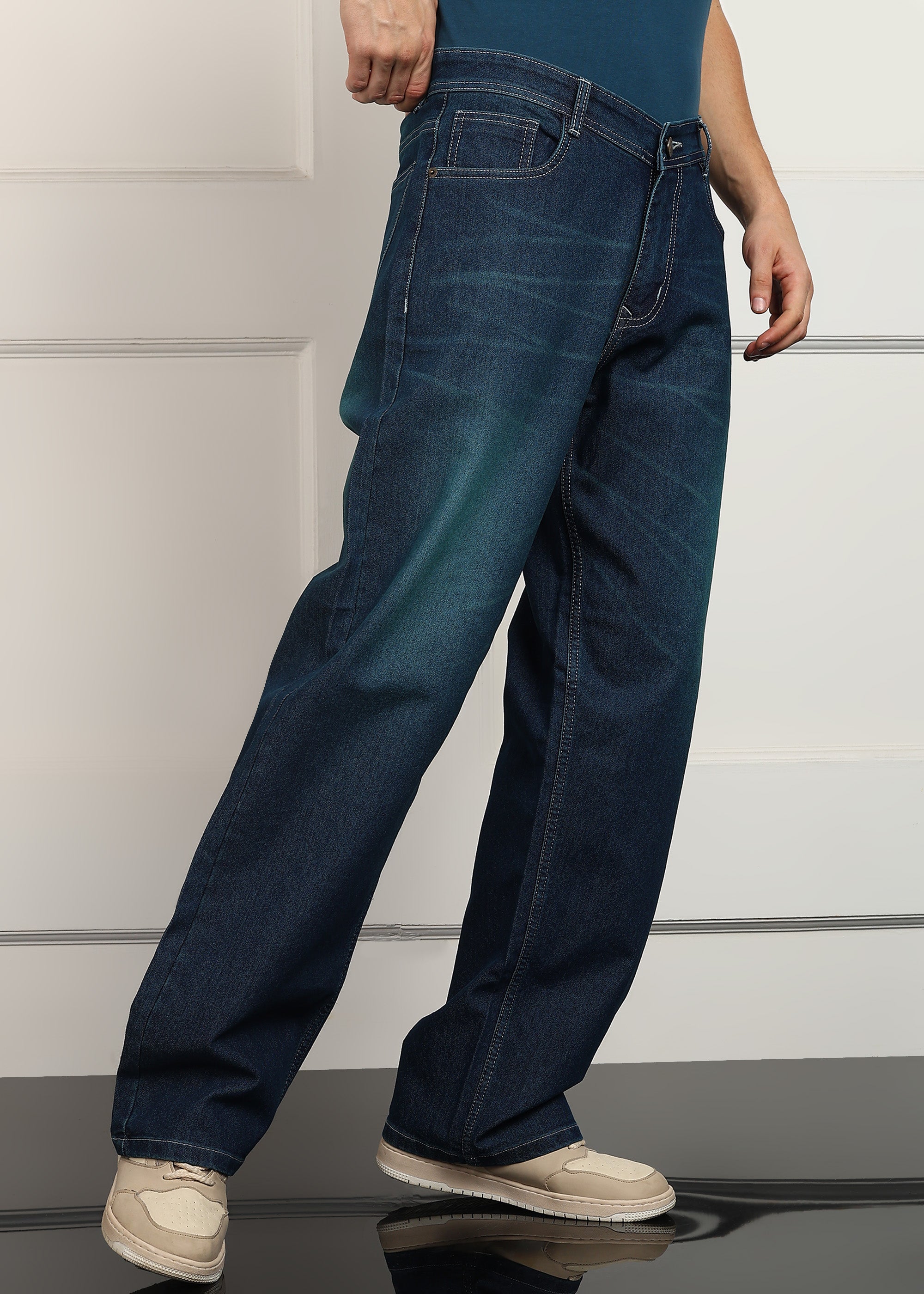 ANGERHOOD Loose Fit Men Blue  Jeans