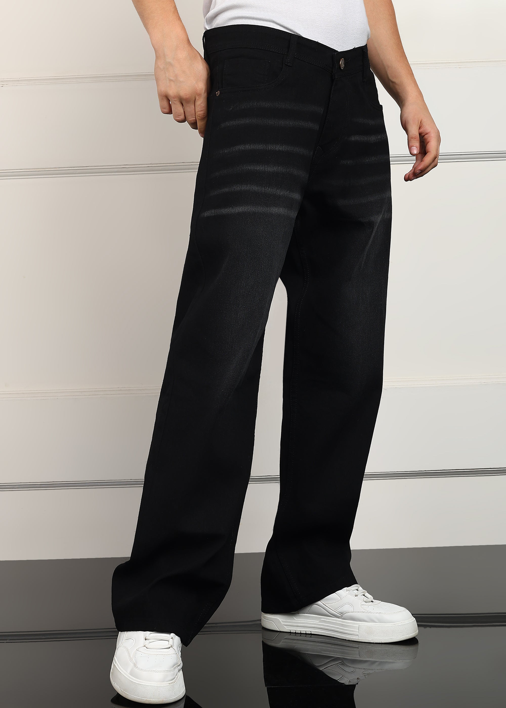 ANGERHOOD Loose Fit Men Black  Jeans