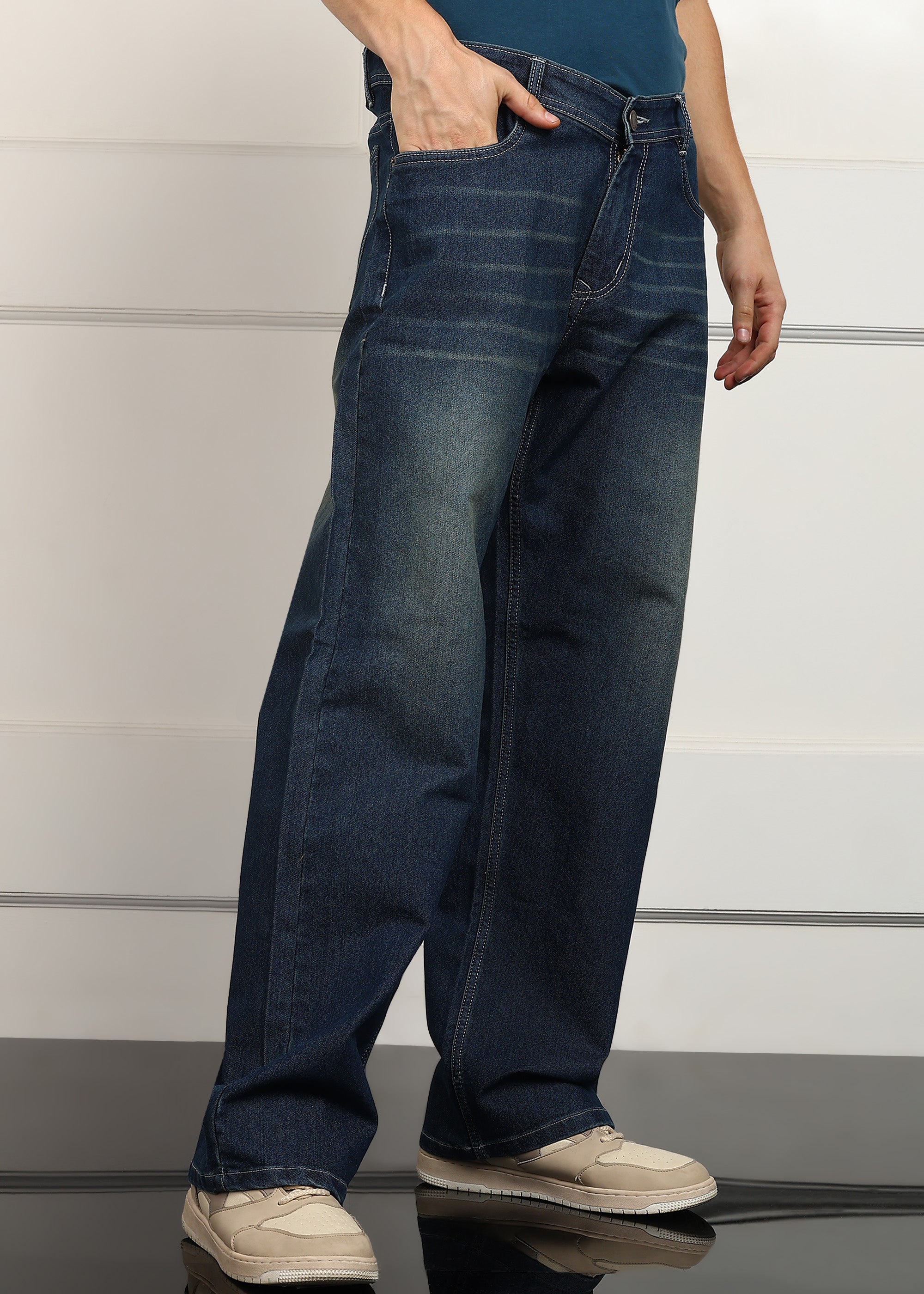 ANGERHOOD Loose Fit Men Blue  Jeans