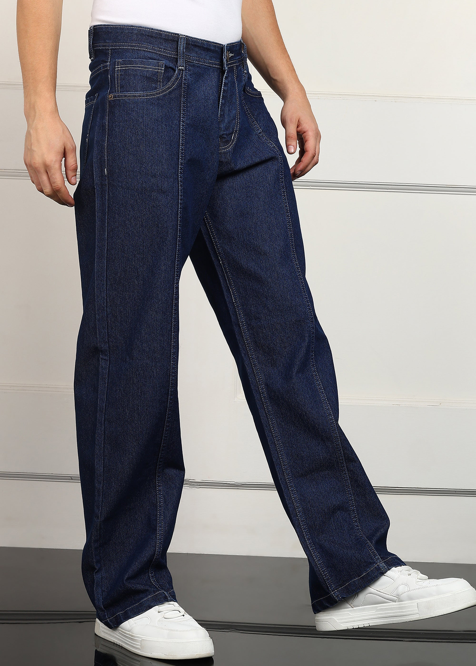 ANGERHOOD Loose Fit Men Dark Blue  Jeans