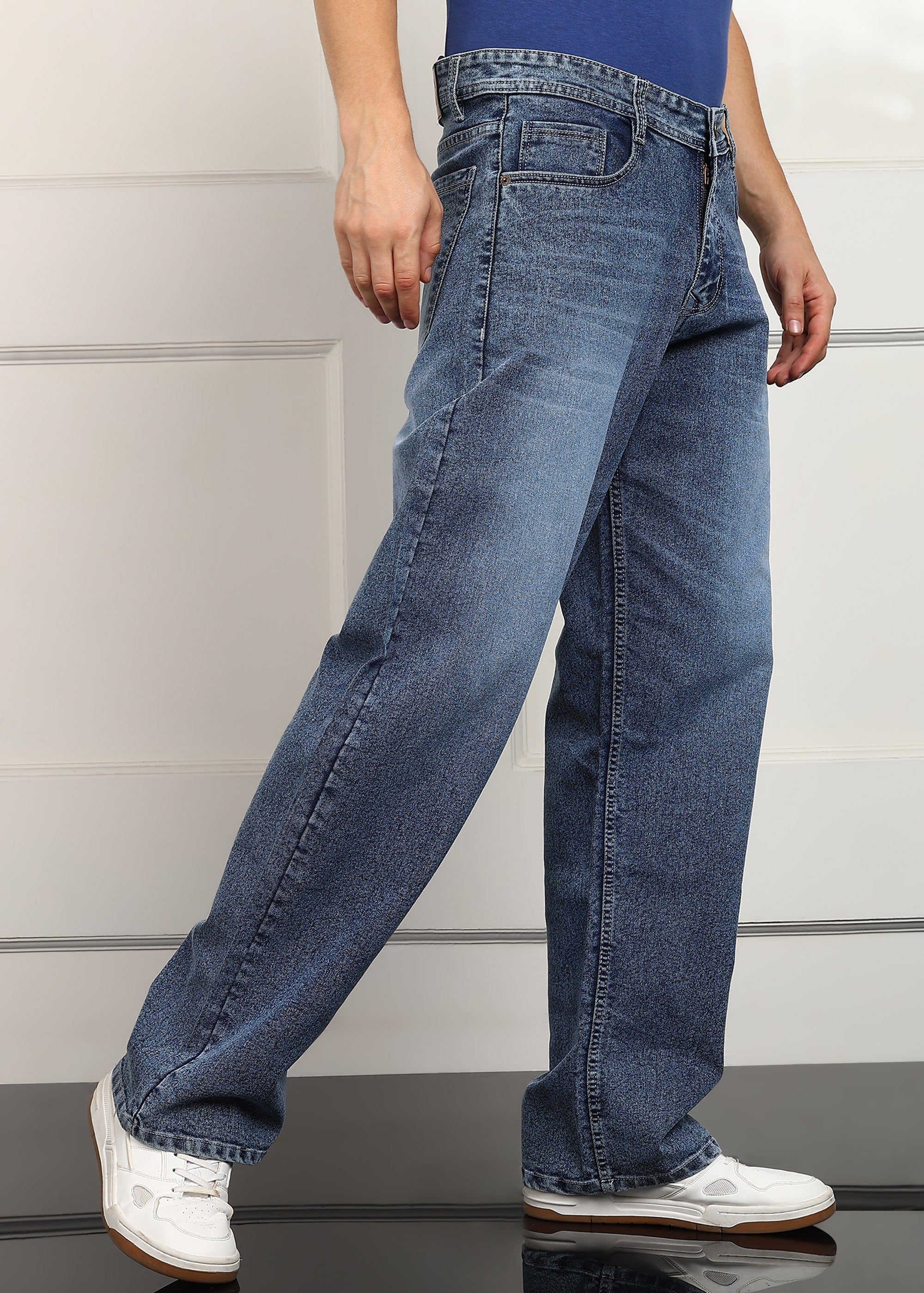 ANGERHOOD Loose Fit Men Blue  Jeans