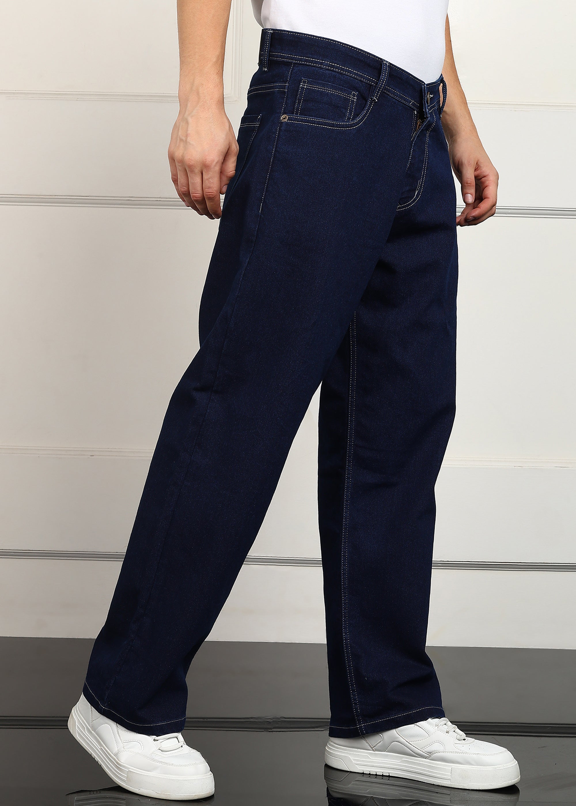 ANGERHOOD Loose Fit Men Dark Blue  Jeans