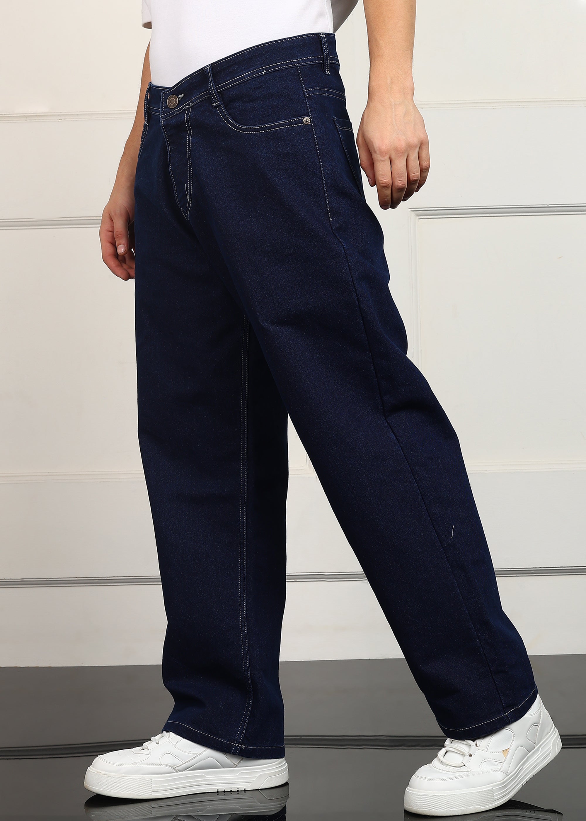 ANGERHOOD Loose Fit Men Dark Blue  Jeans