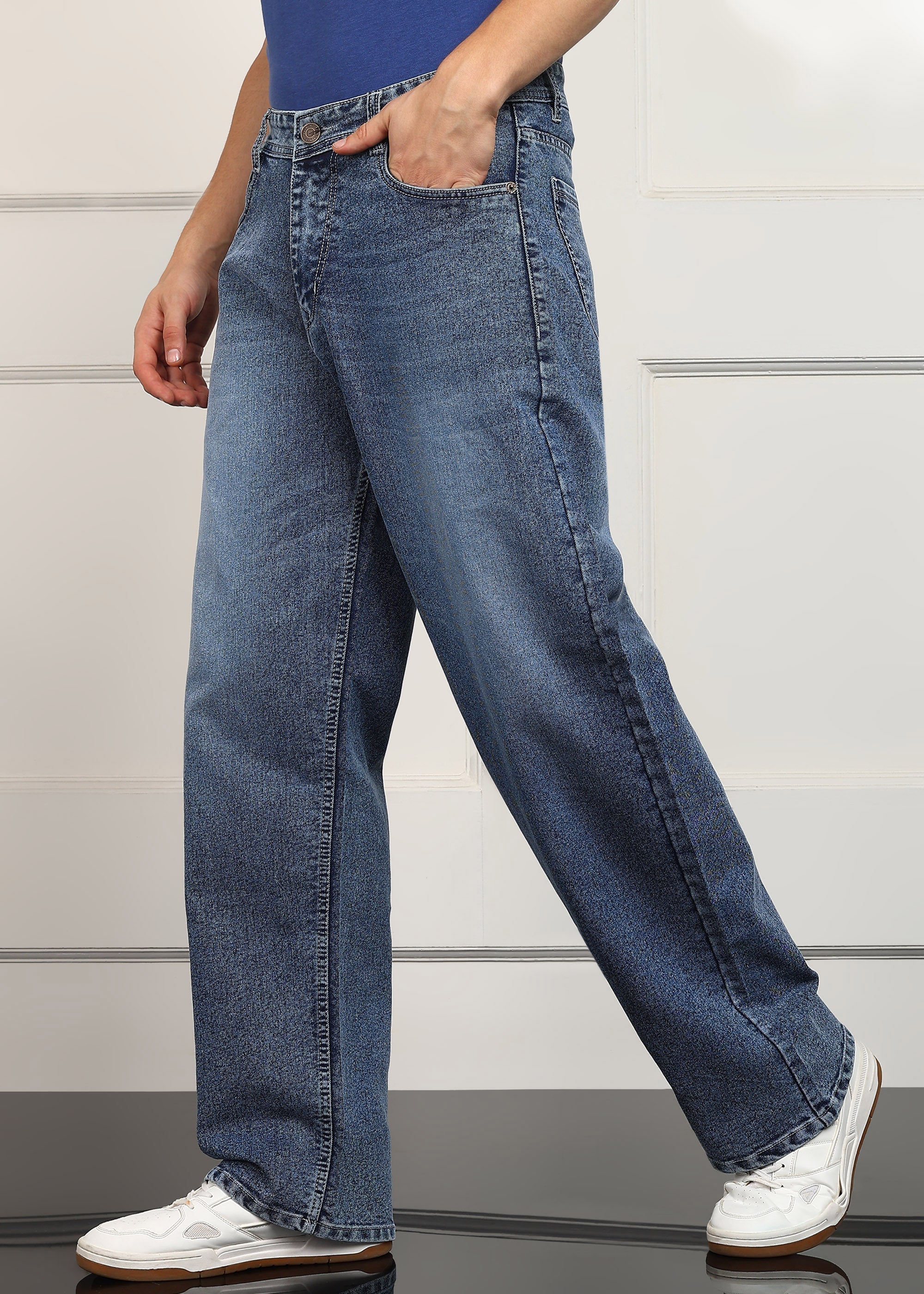 ANGERHOOD Loose Fit Men Blue  Jeans