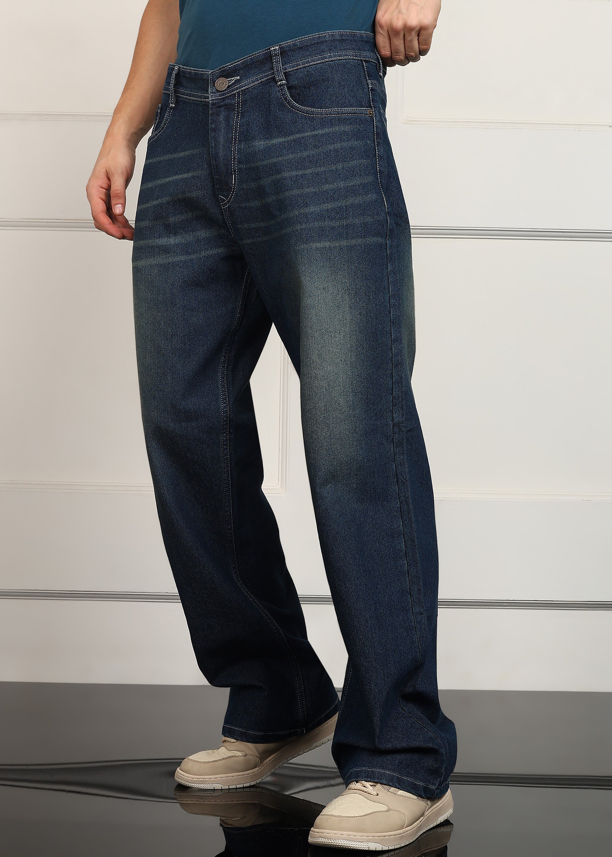 ANGERHOOD Loose Fit Men Blue  Jeans