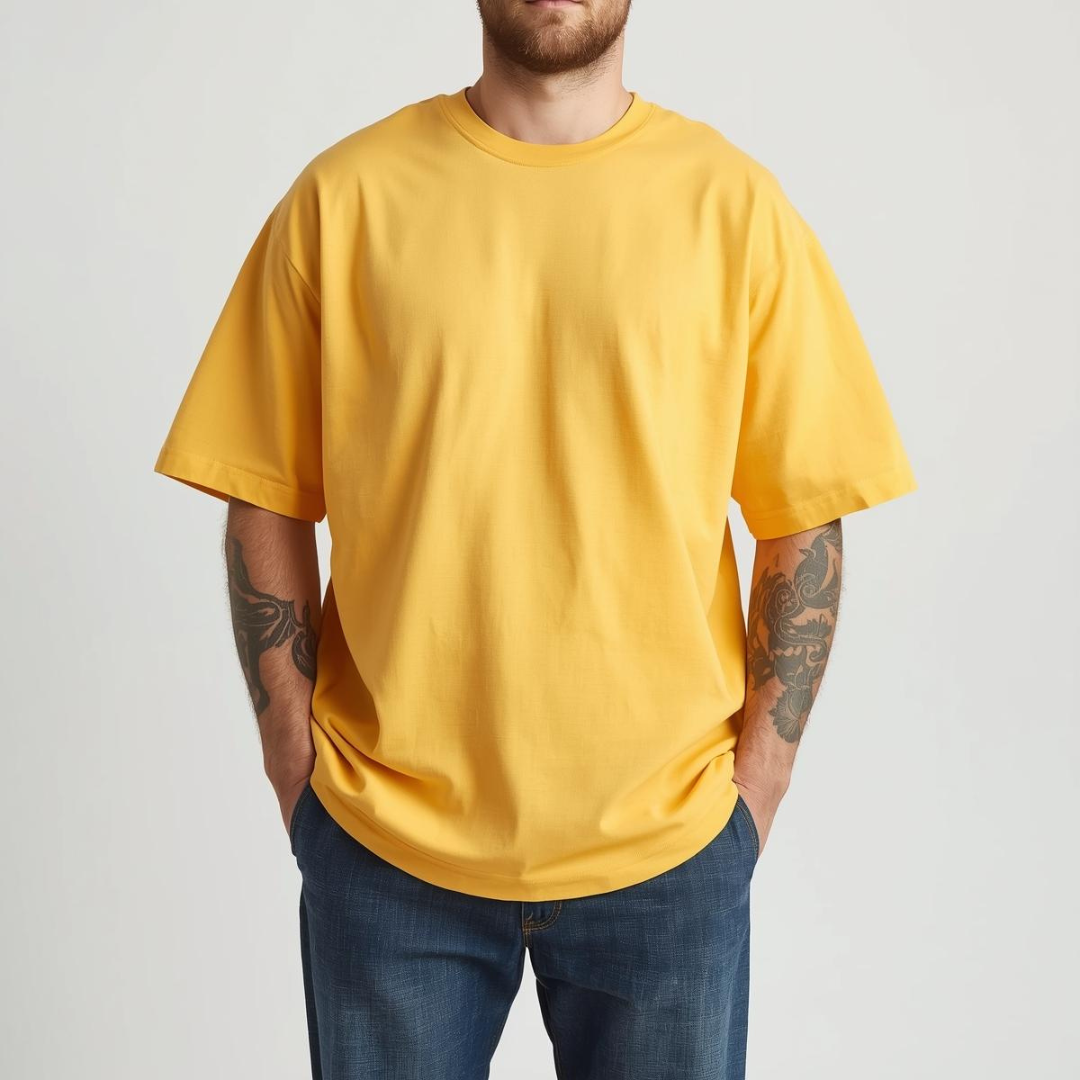 HEAVY24O GSM Oversized Fit French Terry Cotton T-Shirt - PURPLE