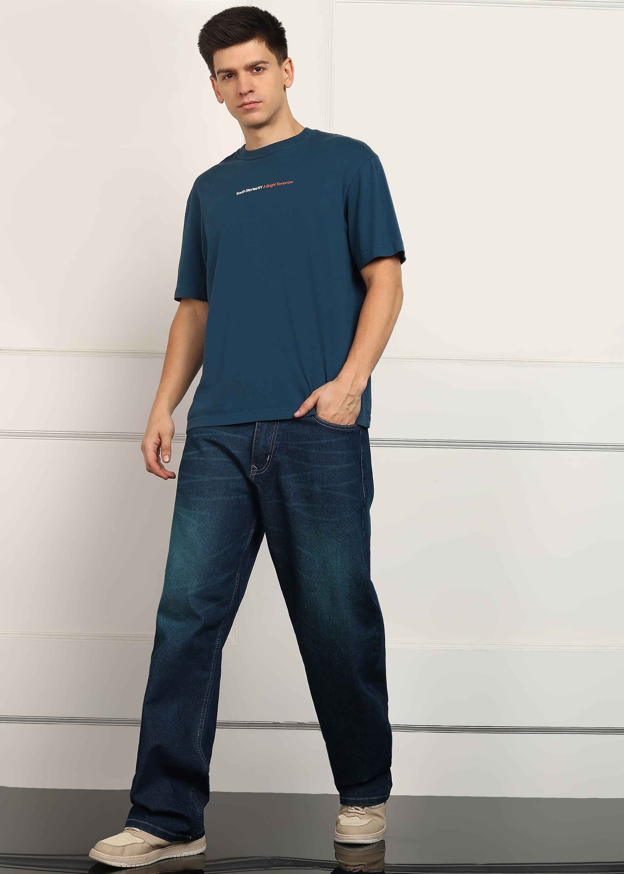 ANGERHOOD Loose Fit Men Blue  Jeans