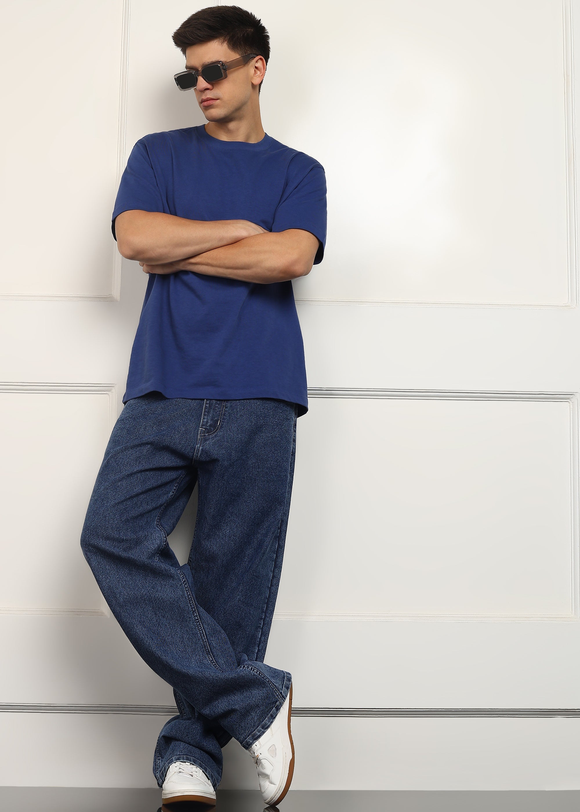 ANGERHOOD Loose Fit Men Dark Blue  Jeans